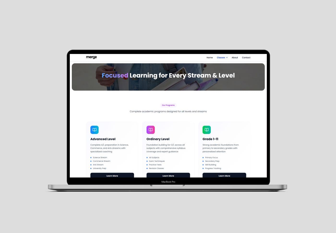 website template for tuition classes