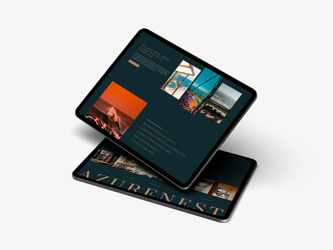 Azure Nest Beach Hotel Concept Website