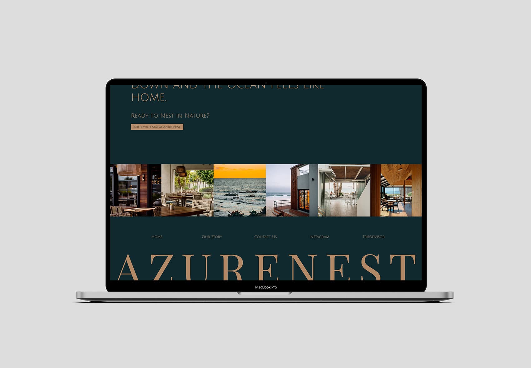 Azure Nest Beach Hotel Concept Website